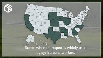 Which states use the largest amounts of paraquat?